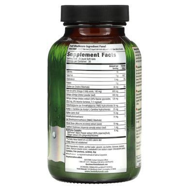 Ginkgo Smart, maximum concentration and memory, Irwin Naturals, 60 liquid capsules