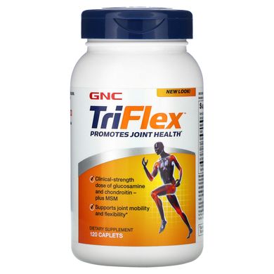 Глюкозамін і хондроїтин для суглобів, TriFlex, GNC, 120 капсул