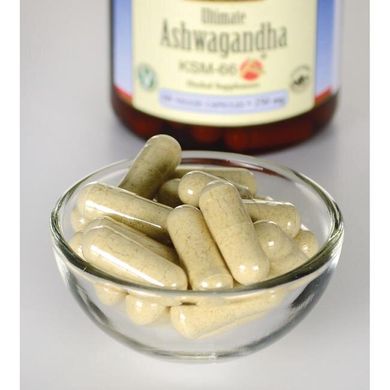 Конечная Ашваганда KSM-66, Ultimate Ashwagandha KSM-66, Swanson, 250 мг, 60 капсул купить в Киеве и Украине