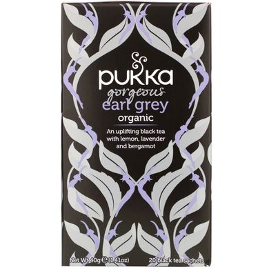Органічний чудовий чай Ерл Грей, Pukka Herbs, 20 пакетиків чорного чаю, 40 г