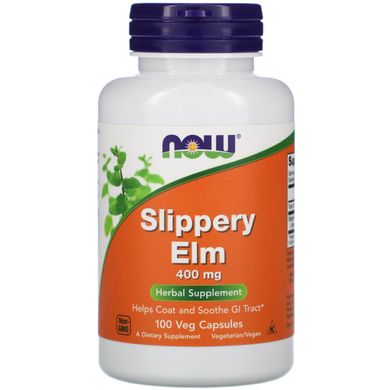 Слизький в'яз Now Foods (Slippery Elm) 400 мг 100 капсул
