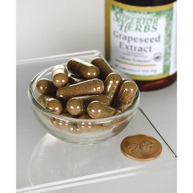 Екстракт виноградних кісточок, Grape Seed Extract, Swanson, 100 мг, 60 капсул