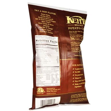 Картопляні чіпси, морська сіль, Kettle Foods, 5 унцій (142 г)