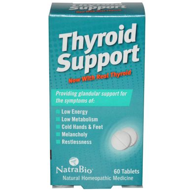 Підтримка щитовидної залози, NatraBio, 60 таблеток
