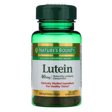 Лютеїн Nature's Bounty (Lutein) 40 мг 30 капсул