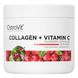 Колаген та вітамін С смак малиновий лимонад з м'ятою OstroVit (Collagen + Vitamin C) 200 г фото