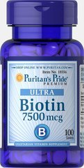 Биотин Puritan's Pride (Biotin) 7500 мкг 100 таблеток купить в Киеве и Украине