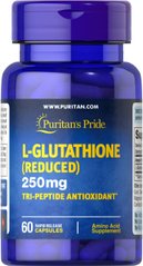 Глутатіон Puritan's Pride (L-Glutathione) 250 мг 60 капсул