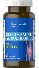 Глюкозаміну гідрохлориду Без молюсків, Glucosamine Hydrochloride Shellfish-Free, Puritan's Pride, 1000 мг, 60 таблеток