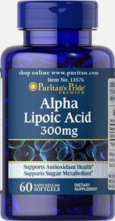 Альфа-липоевая кислота Puritan's Pride (Alpha Lipoic Acid) 300 мг 60 капсул купить в Киеве и Украине