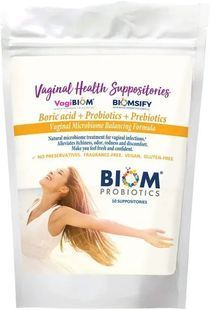 Суппозитории вагинальные борная кислота + пробиотики Biom Probiotics (Boric Acid+Probiotics) 10 шт. купить в Киеве и Украине
