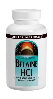 Бетаїн HCI Source Naturals (Betaine HCI) 650мг 90 таблеток
