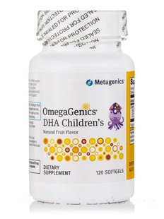 Детская омега ДГК засахаренные фрукты Metagenics (OmegaGenics DHA Children's) 120 мягких капсул купить в Киеве и Украине