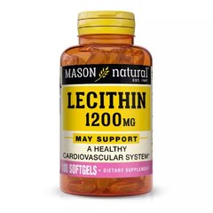 Лецитин Mason Natural (Lecithin) 1200мг 100 гелевых капсул купить в Киеве и Украине