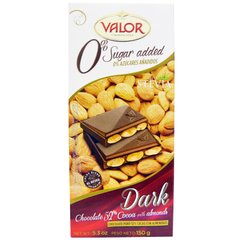 Темний шоколад з мигдалем Valor (Dark Chocolate) 150 г