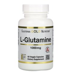 Глютамин California Gold Nutrition (L-Glutamine) 1000 мг 60 капсул купить в Киеве и Украине