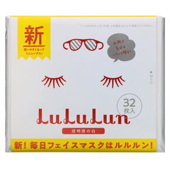 Освіжаюча, чиста шкіра, біла маска для обличчя, Lululun, 32 аркуша, 16,9 рідких унцій (500 мл)