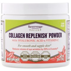 Колаген з гіалуроновою кислотою і вітаміном C ReserveAge Nutrition (Collagen Replenish Powder) 96 г зі смаком чай-груша