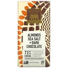 Черный шоколад с морской солью и миндалем Endangered Species Chocolate (Dark Chocolate) 85 г купить в Киеве и Украине