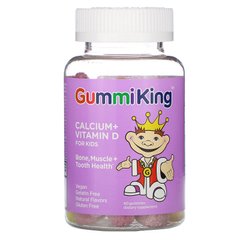 Кальций с витамином D GummiKing (Calcium Plus Vitamin D) 50 мг/25 МЕ 60 жевательных конфет с разными вкусами купить в Киеве и Украине