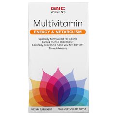 GNC, мультивітаміни для жінок, підтримка вироблення енергії та метаболізму, 180 капсул