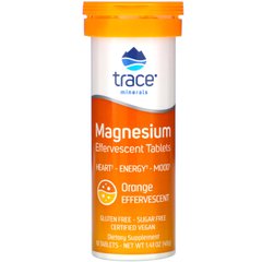 Магнієвий шипучий, з апельсиновим смаком, Magnesium Effervescent, Orange Flavor, Trace Minerals Research, 40 г