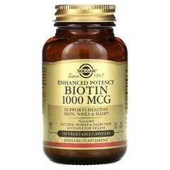 Биотин Solgar (Biotin) 1000 мкг 250 растительных капсул купить в Киеве и Украине
