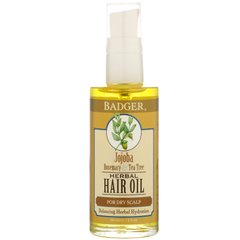 Масло для волосся Badger Company (Hair Oil Jojoba, Rosemary, Tea tree) 59 мл