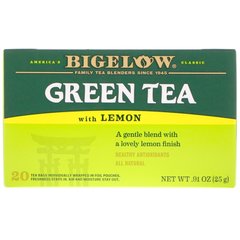 Зеленый чай с лимоном, Bigelow, 20 чайных пакетиков, 0,91 унции (25 г) купить в Киеве и Украине