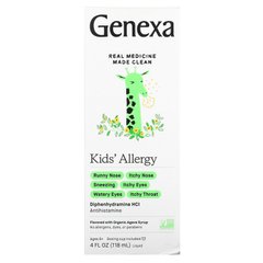 Genexa, Kid's Allergy, средство с антигистаминным действием, для детей от 6 лет, с сиропом агавы, 118 мл (4 жидк. Унции) купить в Киеве и Украине