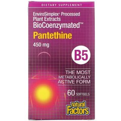 Пантетін, Natural Factors, 450 мг, 60 капсул