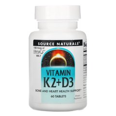 Витамин К2, Vitamin K2, Source Naturals, 100 мкг, 60 таблеток купить в Киеве и Украине