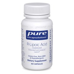 Р-липоевая кислота Pure Encapsulations (R-Lipoic Acid) 60 капсул купить в Киеве и Украине