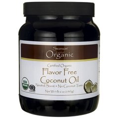 Сертифіковане органічне кокосова олія без смаку, Certified Organic Flavor Free Coconut Oil, Swanson, 153 кг