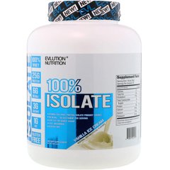 100% ізолят, ванільне морозиво, EVLution Nutrition, 4 фунта (1814 г)