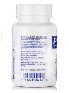 Zinc Pure Encapsulations (Zinc) 30 mg 180 capsules