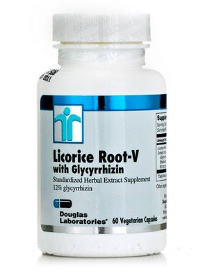 Солодкий корінь з гліциризином Douglas Laboratories (Licorice Root-V with Glycyrrhizin) 60 вегетаріанських капсул