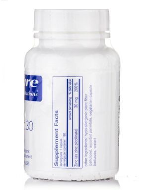 Zinc Pure Encapsulations (Zinc) 30 mg 180 capsules