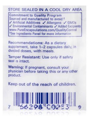 Zinc Pure Encapsulations (Zinc) 30 mg 180 capsules