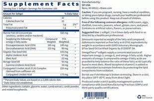 Омега 3-6-9 Klaire Labs (Omegathera) 100 гелевых капсул купить в Киеве и Украине