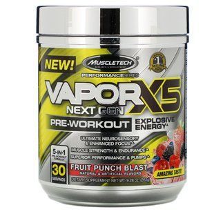 Передтренувальна суміш смак фруктового пуншу Muscletech (VaporX5 Next Gen) 266 г