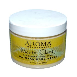 Abra Therapeutics, Natural Body Scrub, Mental Clarity, Rosemary & Lemongrass, 12 oz (340 g) купить в Киеве и Украине