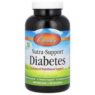 Carlson, Nutra-Support&reg;, діабетична підтримка, 180 капсул