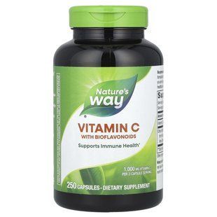 Витамин С с біофлавоноїдами Nature's Way (Vitamin C with Bioflavonoids) 1000 мг 250 капсул купить в Киеве и Украине