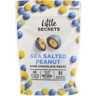 Pieces of dark chocolate, with peanuts and sea salt, 142 g