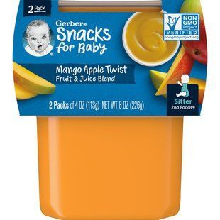 Gerber, Snacks for Baby, 2nd Foods, Mango, Apple, 2 Pack, 4 oz (113 g) купить в Киеве и Украине
