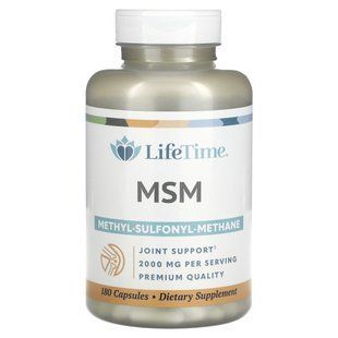 LifeTime Vitamins, MSM, 2,000 mg, 180 Capsules (1,000 mg per Capsule) купить в Киеве и Украине