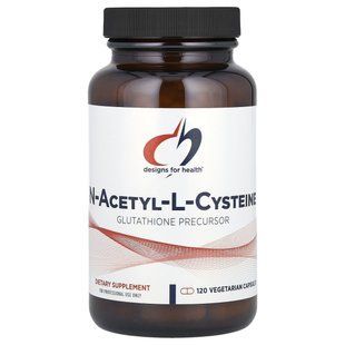N-ацетил-L-цистеин детокс и антиоксидант Designs for Health (N-Acetyl-L-Cysteine NAC) 120 капсул купить в Киеве и Украине