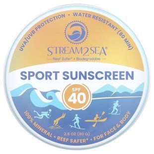 Stream2Sea, Sport Sunscreen, SPF 40, 2.8 oz (80 g) купить в Киеве и Украине