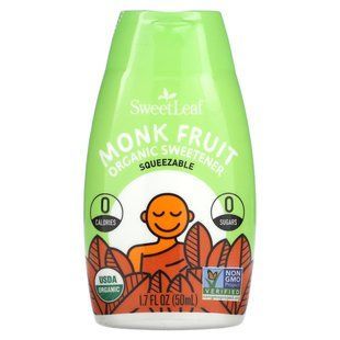 Wisdom Natural, SweetLeaf, Monk Fruit Organic Sweetener Squeezable, 1.7 fl oz (50 ml) купить в Киеве и Украине